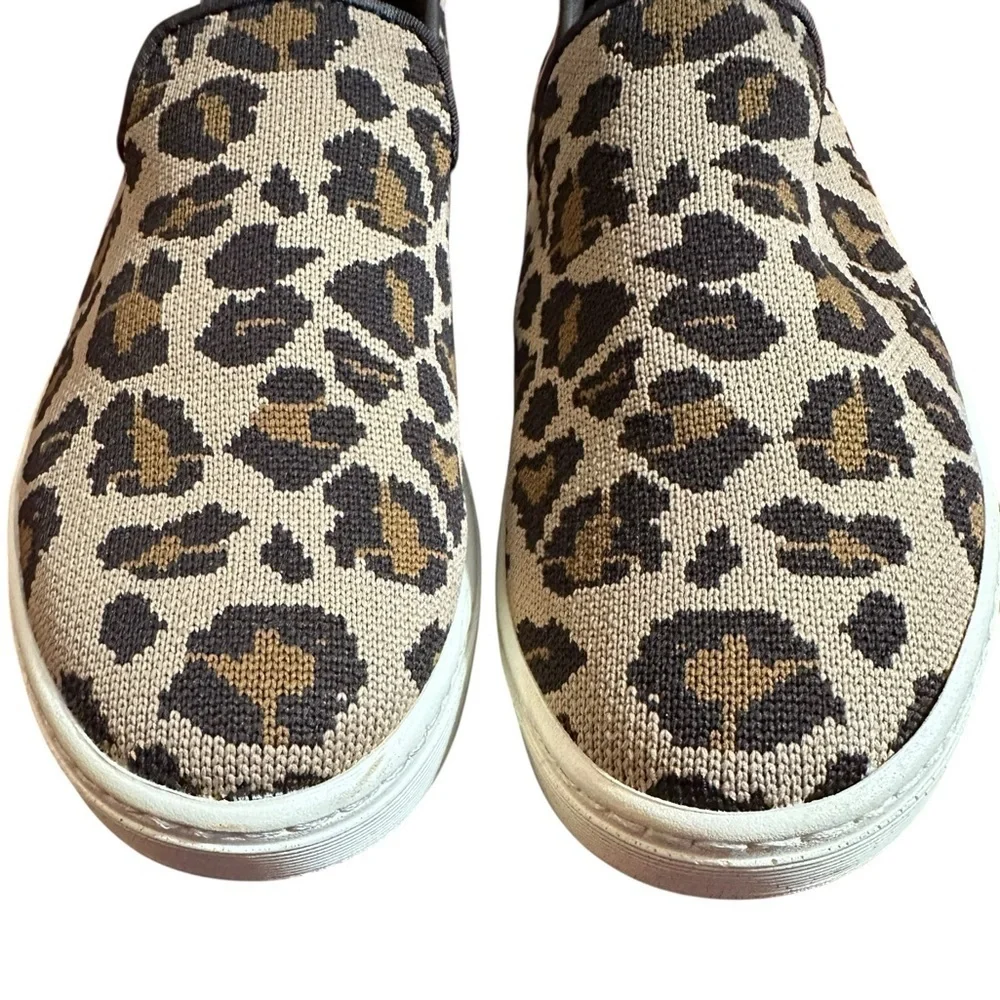 Sofft Leopard Tan Knit Print Somers Sneaker Slip-on Shoe - Picture 3 of 10